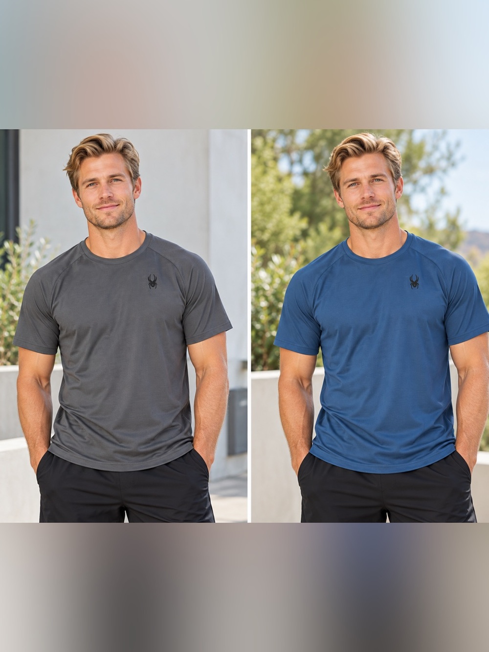 Set of 2 Spyder Short Sleeve Athletic Tees